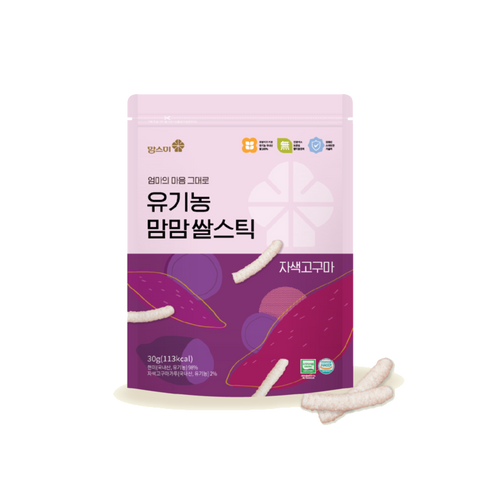 [Momsmi] MomMom Organic Rice Stick (Purple Sweet Potato)