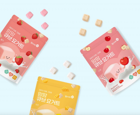 [MOMSMI] Cube Strawberry Yogurt • 맘맘 큐브 딸기 요거트 16g