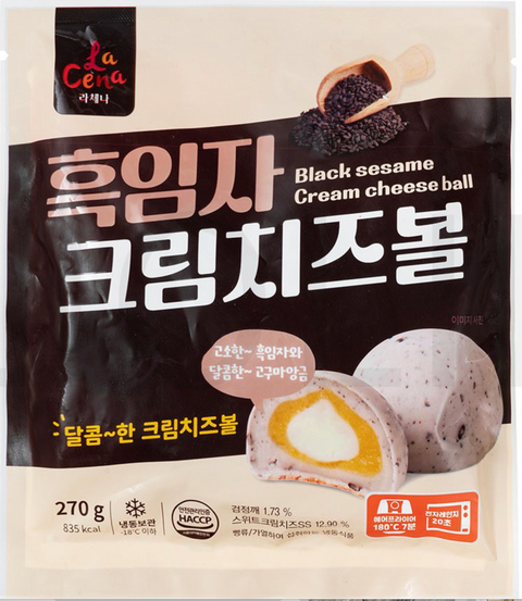 [BAEKDOO] Black Sesame Cream Cheese Ball 270g