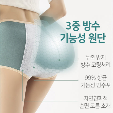 [Innerware] Leakproof Underware Period Protective Panties • 데일리 순면 생리팬티