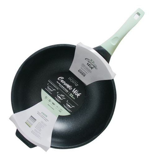 [Porto] Ceramic Wok • 포르토 세라믹 웍 32cm (6.9 LITER)