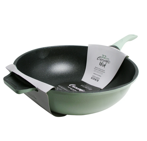 [Porto] Ceramic Wok • 포르토 세라믹 웍 32cm (6.9 LITER)