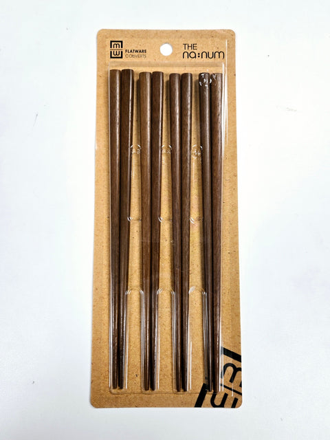 [Nanum] Wooden Chopsticks 4 Pair Set • 나눔 고급 나무 젓가락