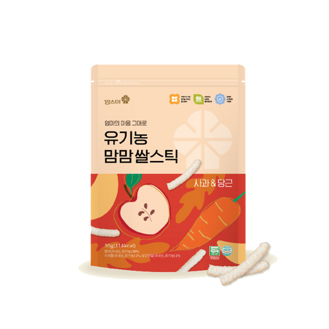 [Momsmi] MomMom Organic Rice Stick (Apple & carrot)