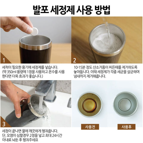 [NOBLE FARMS] Tumbler Foaming Cleaner • 텀블러 발포 세정제 150g (=30's)