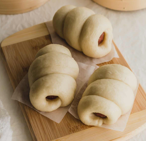 [YUNNAN DIMSUM] Handmade Steamed Chinese Sausage Buns • 수제 소세지빵 4Pcs